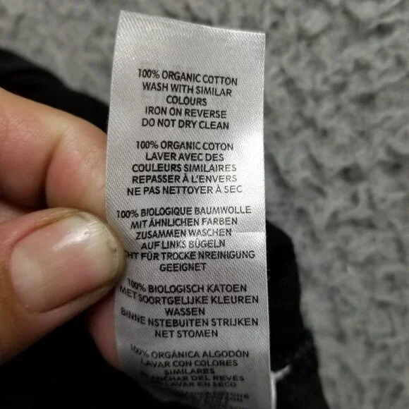 Nasty Gal Jeans Womens 8 Black Organic Cotton High Wide Leg Frayed Crop *Read* - Picture 15 of 16